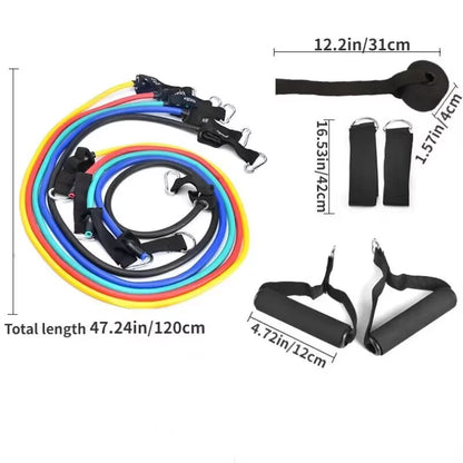 Transform Your Body Anywhere 💪 – 11-in-1 Resistance Bands Set for Total Body Training